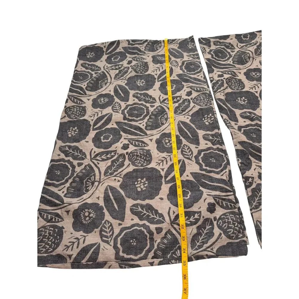 LEMIEUX ET CIE Pernelle King Pillowcases Tan and Gray Anthropologie 100% Cotton